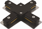 Коннектор для шинопровода X-образный накладной/подвесной PTR CX-BL черн. JazzWay 5010871