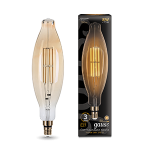 Лампа светодиод Bт120 6Вт 780Лм 2400К Е27 золото straight LED Gauss Filament 1/10