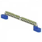 Шина N ноль 2 угловых изолятора ШНИ 6х9 20-отверстий цинк EKF  (1/10/500)