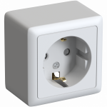 Розетка 1гн с З/К шторки о/у белый изол.пласт. 16А IP20 Blanca Systeme Electric