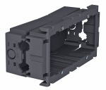 Коробка двойная установочная монтажная 71GD7 160x76x51 мм, полиамид, серый