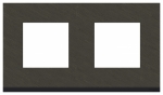 Рамка 2-пост. цвет антрацит камень горизонтальная, IP21 Unica NEW SE