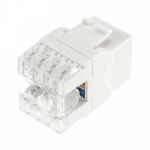 Модуль Keystone Джек RJ-45(8P8C), UTP неэкранированный, CAT 5e, тип 180 градусов, с пылезащитной шторкой, белый REXANT PRO