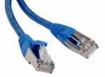 Hyperline PC-LPM-STP-RJ45-RJ45-C5e-1M-LSZH-BL Патч-корд F/UTP, экранированный, Cat.5е, LSZH, 1 м, синий