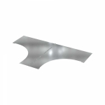 Крышка на T-образный ответвитель 100, толщ. 3 мм, R600, в комплекте с крепёжными элементами, необходимыми для монтажа, алюминий