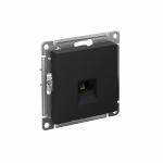 Розетка 1гн ТФ RJ11 с/у карбон механизм AtlasDesign Systeme Electric (1/5)