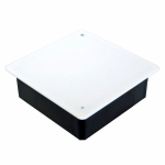 Коробка для скрытого монтажа 103x103x47мм для бетона пластик черный с крышкой ip20 ПРОМРУКАВ _