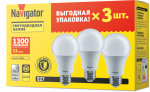 Лампа Navigator 95 319 NLL-A60-13-230-4K-E27-PACK3