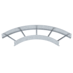 Секция угловая 90° LB 90 1140 R5 FT, для лестничных лотков, R=500 мм, h=110 мм, B=400 мм, сталь, горячий цинк