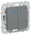 FLITE Выключ. 2-кл. с инд. 10А ВС12-1-1-ФлМА м/а IEK