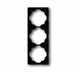 Рамка 3-пост. цвет черный Черный бархат матовый, пластик горизонт. и вертик., IP20 Impuls ABB
