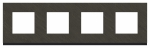 Рамка 4-пост. цвет антрацит камень горизонтальная, IP21 Unica NEW SE