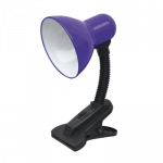 Светильник настольный под лампу на прищепке 40Вт E27 фиолетовый (мягкая уп) СНП-01Ф IN HOME (1/70) Снят