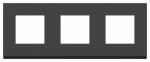 Рамка 3-пост. цвет черный стекло горизонтальная, IP21 Unica NEW SE