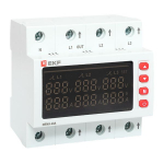 Трехфазное реле напряжения и тока с дисп. MRVA 63A EKF