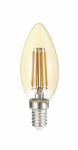 Лампа светодиод 8Вт C35 E14 3000K золото PLED OMNI 230/50 Jazzway