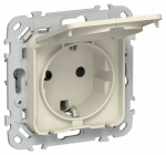 FLITE Роз. с з/к/ш кр. 16А IP44 РСшкр11-0-44-ФлСл сл IEK