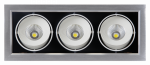 Светильник светодиод встраив 3x9Вт 4000К 24гр Серый Карданный IP40 PSP-S 113 Jazzway (1/50)