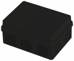 Распаячная коробка ЭРА KOR-150-110-70-11g-2MP-B двухкомпонентная HF стойкая к УФ 150х110х70мм черная прямой монтаж IP67