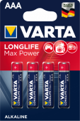 Элемент питания LR03 (ААА) алкалиновый бл. 4 шт Long Life Max Power VARTA (1/10)