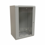 WRline Шкаф настенный 19-дюймовый (19"), 22U, 1086x600х450мм, стеклянная дверь, цвет серый (RAL 7035) (разобранный)