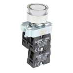Кнопка управления NP2-BW3161 плоская, белая, 1НО, AC/DC230В(LED), IP40 (R)