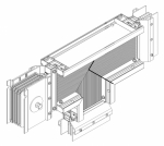 Секц. T-обр. вниз 800А Al 3L+N+PER IP55 тран. IEK