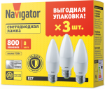 Лампа Navigator 95 323 NLL-C37-8-230-4K-E27-FR-PACK3