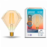 Лампа светодиод 6,5Вт 720Лм 2000-5500К E27 изм.цвет.темпр.+дим. LED Gauss Smart Home Filament Diamond 1/40