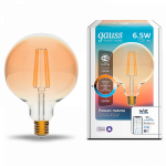 Лампа светодиод G95 6,5Вт 720Лм 2000-5500К E27 изм.цвет.темпр.+диммирование LED Gauss Smart Home Filament 1/40
