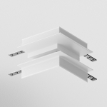 Коннектор угловой внешний Gravity встраиваемый белый