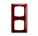 Рамка 2-пост. цвет красный foyer-red (фойе-красный) глянцевый, пластик горизонт. и вертик., IP20 basic55 ABB