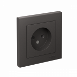 Розетка 1гн без З/К с/у базальт в сборе 16А AtlasDesign Systeme Electric (1/20)