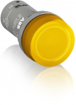 Лампа индикаторная в сборе 1 источник света желтая круглая линза, высокая 24В AC/DC d22.3мм СВЕТОДИОД. (LED) IP67 ABB COS/SST светосигнальная аппарату