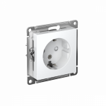 Розетка 1гн с З/К шторки с/у белый механизм 16А AtlasDesign Systeme Electric  (1/20)