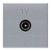 Одиночная розетка 1 выход. мех-м с накладкой tv 5-2400МГц скрыт. уст-ки в распор и винтами серебро Zenit ABB