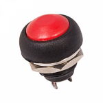 Выключатель-кнопка 250V 1A (2c) (JN)-OFF Б/фикс красная Micro Rexant (10/10/4000)