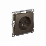 Розетка 1гн без З/К шторки с/у мокко механизм 16А AtlasDesign Systeme Electric