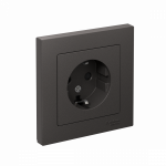 Розетка 1гн с З/К шторки с/у базальт в сборе 16А AtlasDesign Systeme Electric  (1/20)