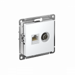 Розетка 2гн комп+ТВ RJ45+TV с/у лотос механизм кат.5е AtlasDesign Systeme Electric (1/10)