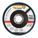 Круг лепестковый торцевой, циркониевый, P40, 125x22,2мм INOX KRANZ