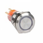 Кнопка S-Pro67 19мм без фиксации с белой подсветкой 230В EKF PROxima
