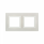 Рамка 2-пост. цвет белый матовый, стекло горизонт. и вертик., Avanti DKC
