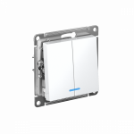 Выключатель 2кл с подсв с/у белый механизм AtlasDesign Systeme Electric (1/20)