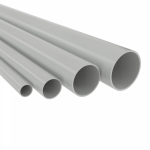 Труба ПВХ жёсткая атмосферостойкая д.50мм, лёгкая, 4,5 м, цвет серый