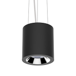 Светодиодный светильник VARTON DL-02 Tube подвесной 150х160 мм 32 Вт 4000 K 35° RAL9005 черный муар