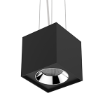 Светодиодный светильник VARTON DL-02 Cube подвесной 150х160 мм 36 Вт 4000 K 35° RAL9010 черный муар