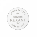 Батарейка 3В 80мАч 20мм плоская cr 2016 литиевая REXANT
