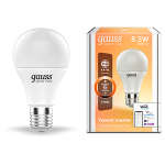 Лампа светодиод 8,5Вт 806Лм 2700К A60 E27 диммируемая LED Gauss Smart Home 1/10/40