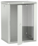 ITK LINEA W Шкаф 15U 600х450мм дверь стекло серый 2.0